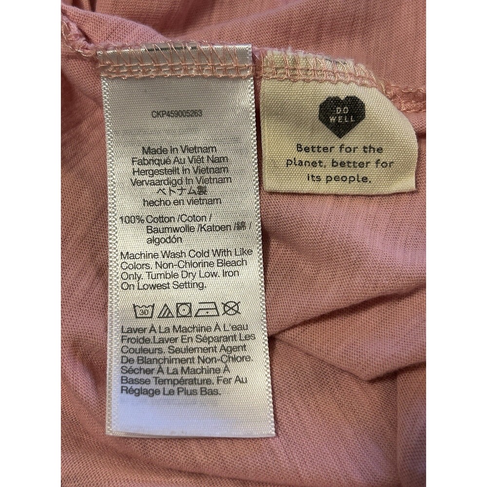 Madewell Whisper Cotton V-Neck Tank Top Pink Slub Knit Sleeveless Shirt XS - Picture 11 of 15